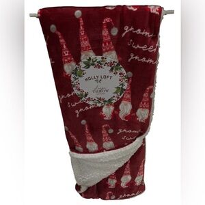 Holly Loft Red Gnome Throw Blanket